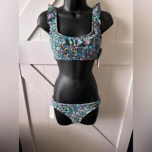 Raisins Porta Del Sol On / Off-the-Shoulder Swim Top &  Bottom - Small NWT